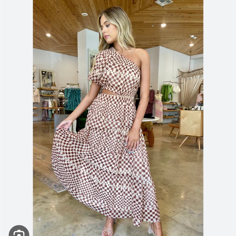 Moon River One Shoulder Cutout Dress